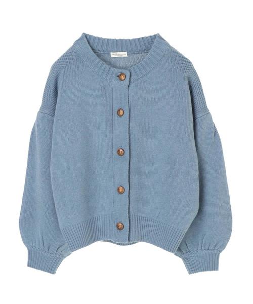 earth music&ecology（アースミュージックアンドエコロジー）の「・レトロ釦ニットカーディガン ＊（カーディガン/ボレロ・レディース・ブラック/サックスブルー/グリーン/アイボリー/杢グレー/テラコッタ・FREE）」の15枚目の写真