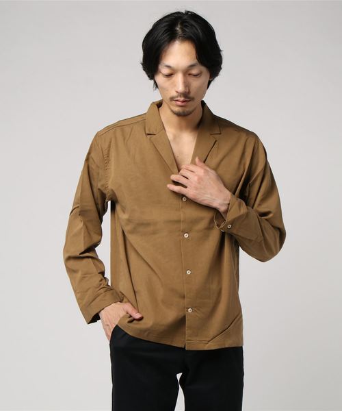 Hub&Spoke（ハブアンドスポーク）の「ストレッチテンセルジャケットシャツ（シャツ/ブラウス・メンズ・ブラック/ダークグリーン/ベージュ/グレー・MEDIUM/LARGE）」の8枚目の写真