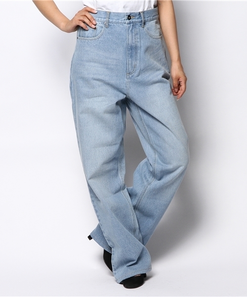 goocy（グーシー）の「HiWデニムワイドパンツ（デニムパンツ・レディース・ブルー・FREE）」の10枚目の写真
