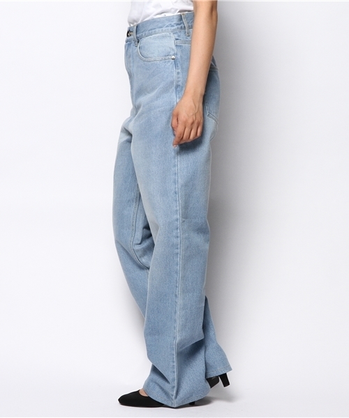 goocy（グーシー）の「HiWデニムワイドパンツ（デニムパンツ・レディース・ブルー・FREE）」の2枚目の写真