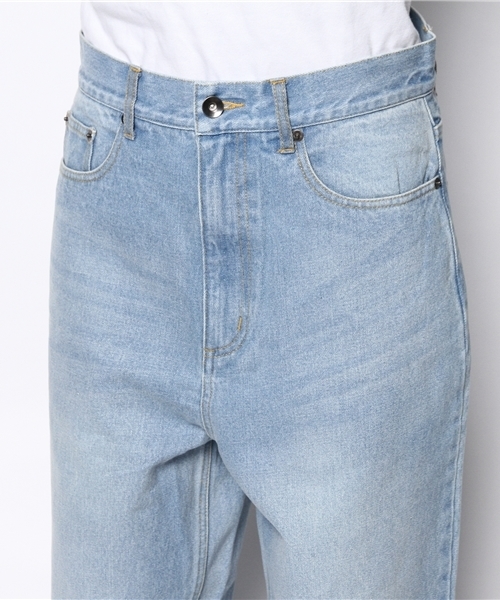 goocy（グーシー）の「HiWデニムワイドパンツ（デニムパンツ・レディース・ブルー・FREE）」の4枚目の写真