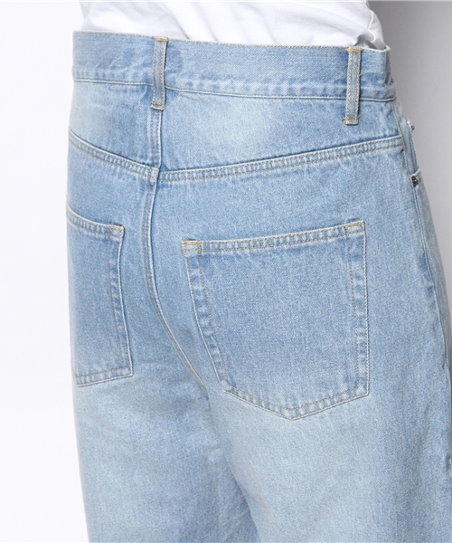 goocy（グーシー）の「HiWデニムワイドパンツ（デニムパンツ・レディース・ブルー・FREE）」の5枚目の写真