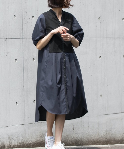 miniyu(ミニュウ)の「LaSRIC/パフスリーブドッキングワンピース(ワンピース)」 - WEAR