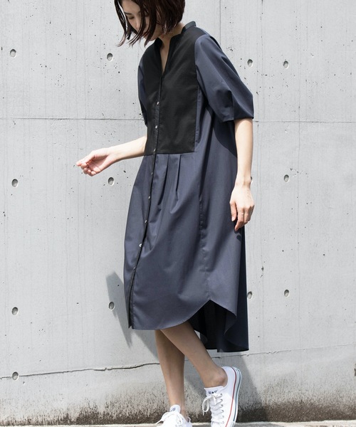 miniyu(ミニュウ)の「LaSRIC/パフスリーブドッキングワンピース(ワンピース)」 - WEAR