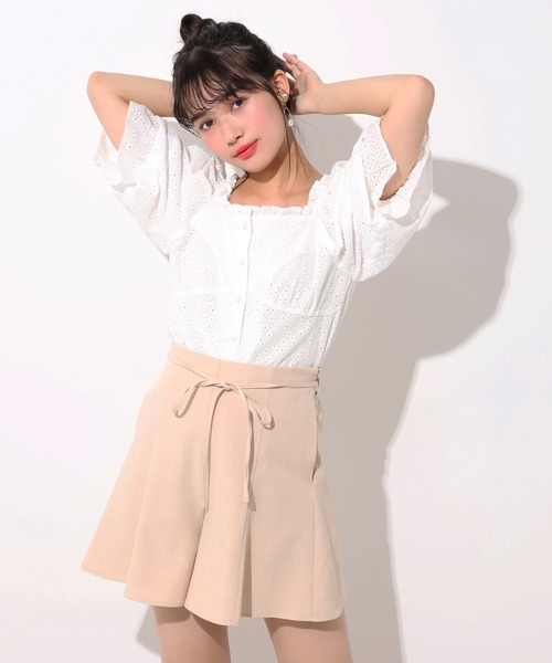 one after another NICE CLAUP(ワンアフターアナザーナイスクラップ)の「袖ボリューム2wayブラウス(シャツ/ブラウス・レディース・オフホワイト/ブラック系その他/ドット/チェック・FREE)」の13枚目の写真