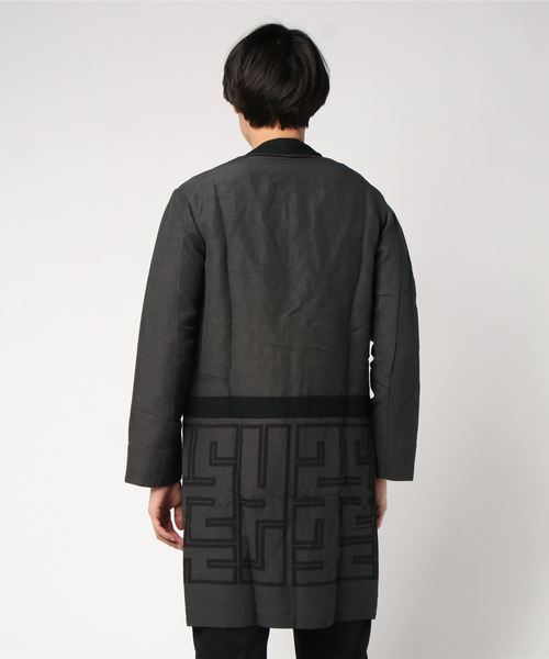 m's braque（エムズブラック）の「【ms braque】HAPPI NO COLLAR LONG JACKET（その他アウター・メンズ・ブラウン・36）」の3枚目の写真