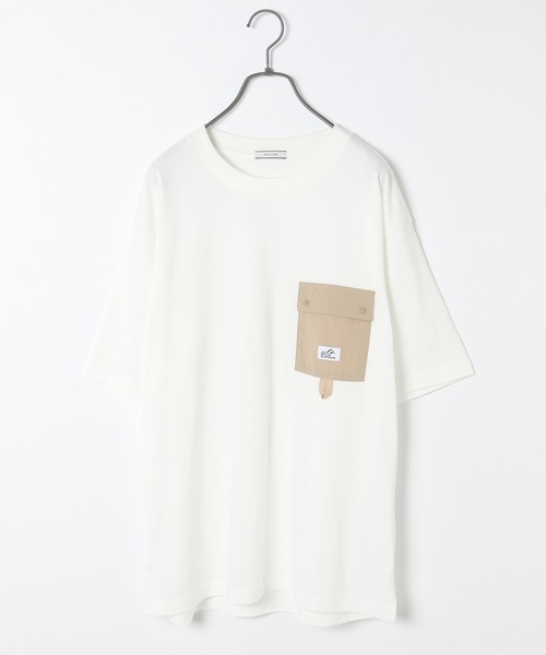 BAYFLOW（ベイフロー）の「フハクポケットS/S TEE（Tシャツ/カットソー・メンズ・ダークブラウン/ホワイト/アクア/オリーブ・LARGE/MEDIUM/SMALL）」の2枚目の写真