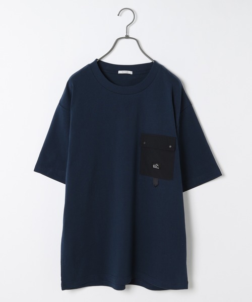 BAYFLOW（ベイフロー）の「フハクポケットS/S TEE（Tシャツ/カットソー・メンズ・ダークブラウン/ホワイト/アクア/オリーブ・LARGE/MEDIUM/SMALL）」の4枚目の写真