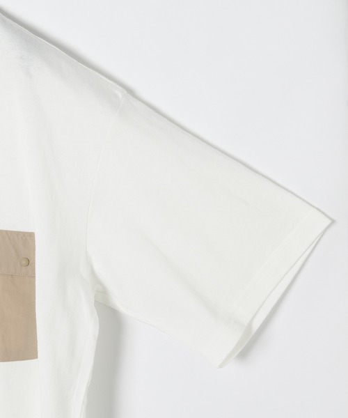 BAYFLOW（ベイフロー）の「フハクポケットS/S TEE（Tシャツ/カットソー・メンズ・ダークブラウン/ホワイト/アクア/オリーブ・LARGE/MEDIUM/SMALL）」の12枚目の写真