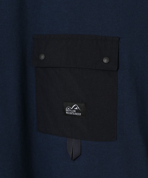 BAYFLOW（ベイフロー）の「フハクポケットS/S TEE（Tシャツ/カットソー・メンズ・ダークブラウン/ホワイト/アクア/オリーブ・LARGE/MEDIUM/SMALL）」の19枚目の写真