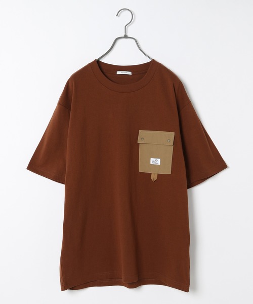 BAYFLOW（ベイフロー）の「フハクポケットS/S TEE（Tシャツ/カットソー・メンズ・ダークブラウン/ホワイト/アクア/オリーブ・LARGE/MEDIUM/SMALL）」の5枚目の写真