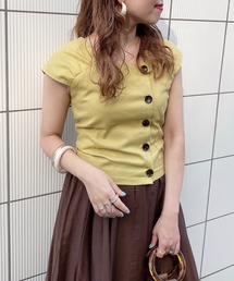 archives | アシメ釦ギャザーブラウス(シャツ/ブラウス)
