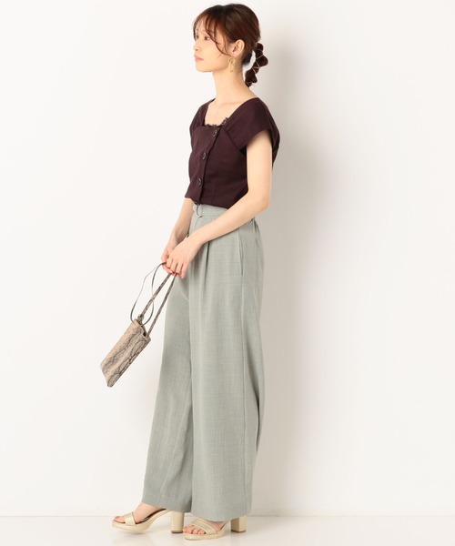 archives（アルシーヴ）の「アシメ釦ギャザーブラウス（シャツ/ブラウス・レディース・チャコールグレー/ダークブラウン/イエロー/アイボリー・MEDIUM）」の21枚目の写真