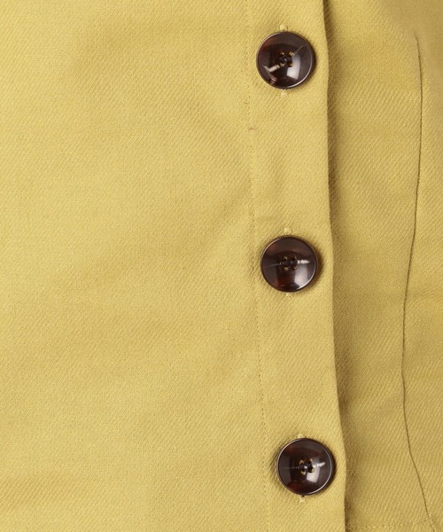 archives（アルシーヴ）の「アシメ釦ギャザーブラウス（シャツ/ブラウス・レディース・チャコールグレー/ダークブラウン/イエロー/アイボリー・MEDIUM）」の11枚目の写真