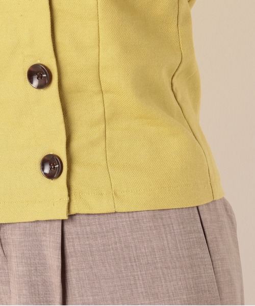 archives（アルシーヴ）の「アシメ釦ギャザーブラウス（シャツ/ブラウス・レディース・チャコールグレー/ダークブラウン/イエロー/アイボリー・MEDIUM）」の10枚目の写真