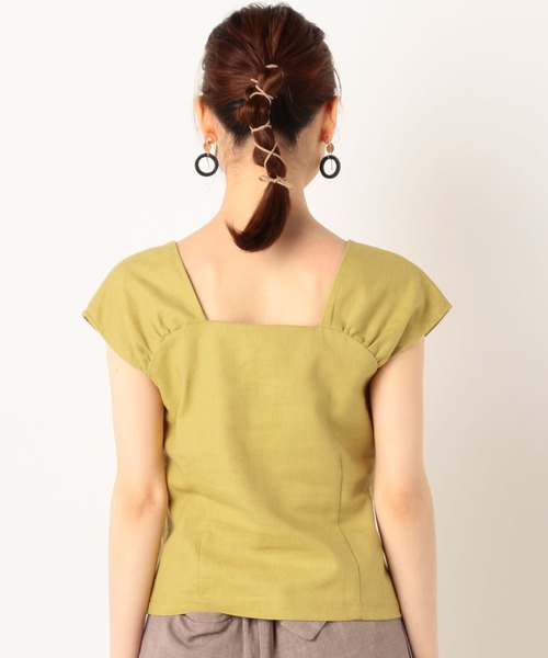 archives（アルシーヴ）の「アシメ釦ギャザーブラウス（シャツ/ブラウス・レディース・チャコールグレー/ダークブラウン/イエロー/アイボリー・MEDIUM）」の14枚目の写真