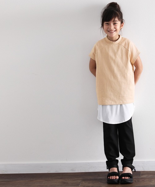 classicalelf(クラシカルエルフ)の「綿100%USAコットン。大人っぽTシャツ。(Tシャツ/カットソー・キッズ・ベージュ/モカ/ブラック/グリーン/ホワイト・130/140/150/160)」の14枚目の写真