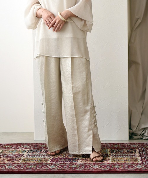 Eimee Law(エイミーロウ)の「チャイナボタンツータックパンツ Eimee Law(エイミーロウ)の「チャイナボタンツータックパンツ