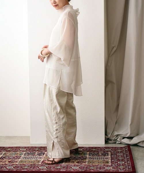 Eimee Law(エイミーロウ)の「チャイナボタンツータックパンツ Eimee Law(エイミーロウ)の「チャイナボタンツータックパンツ