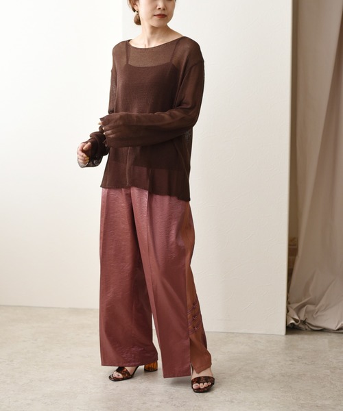 エイミーロウ　パッチワークデニムpt タックパンツ　Eimee Law パッチワークデニムpt タックパンツ Eimee Law│Eimee Law