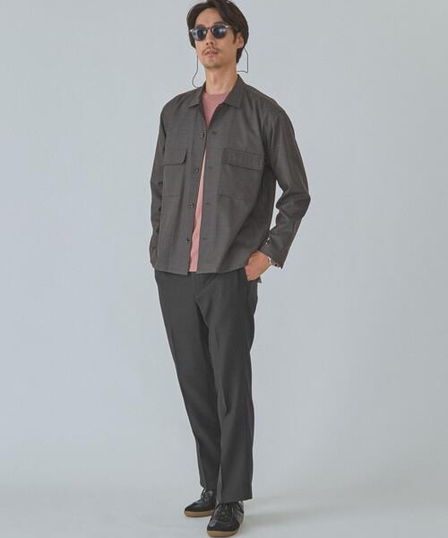 green label relaxing（グリーンレーベルリラクシング）の「CM ウォッシャブル ECO サージ シャツ ブルゾン < 機能性生地 / ストレッチ >（シャツ/ブラウス・メンズ・ネイビー/グレー/ダークグリーン・XL/M/S/L）」の5枚目の写真