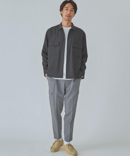 green label relaxing（グリーンレーベルリラクシング）の「CM ウォッシャブル ECO サージ シャツ ブルゾン < 機能性生地 / ストレッチ >（シャツ/ブラウス・メンズ・ネイビー/グレー/ダークグリーン・XL/M/S/L）」の19枚目の写真