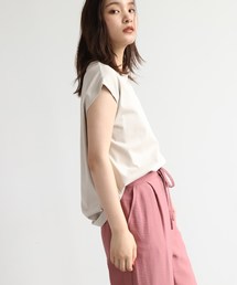 OZOC | [洗える]GIZAコットンフレンチTシャツ(Tシャツ/カットソー)