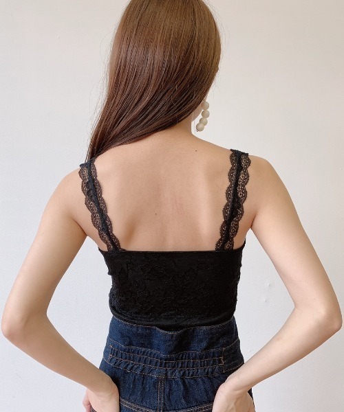 VANNIE U（ヴァニーユー）の「カップ付きレースインナー（キャミソール・レディース・ホワイト/ブラック/ベージュ・FREE）」の13枚目の写真