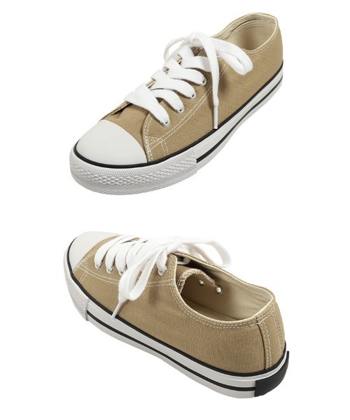 KOBE LETTUCE（コウベレタス）の「ベーシックキャンバススニーカー（スニーカー・レディース・ホワイト/ブラック/アイボリー/チャコールグレー/ベージュ・M/LL/S/L）」の14枚目の写真