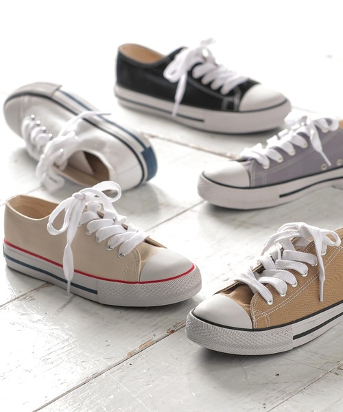 KOBE LETTUCE（コウベレタス）の「ベーシックキャンバススニーカー（スニーカー・レディース・ホワイト/ブラック/アイボリー/チャコールグレー/ベージュ・M/LL/S/L）」の17枚目の写真