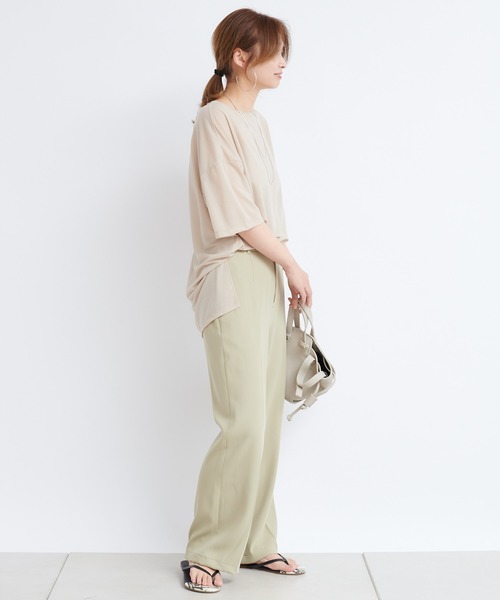 DouDou（ドゥドゥ）の「Wサテンストレートセンプレパンツ（その他パンツ・レディース・ブラック/ピンク/グリーン系その他・38/36）」の10枚目の写真