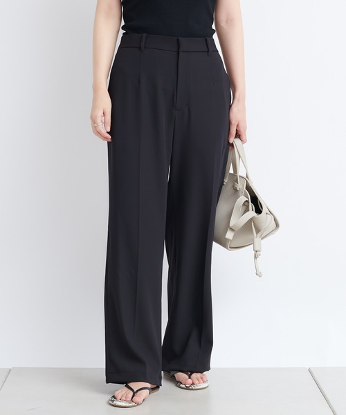 DouDou（ドゥドゥ）の「Wサテンストレートセンプレパンツ（その他パンツ・レディース・ブラック/ピンク/グリーン系その他・38/36）」の5枚目の写真