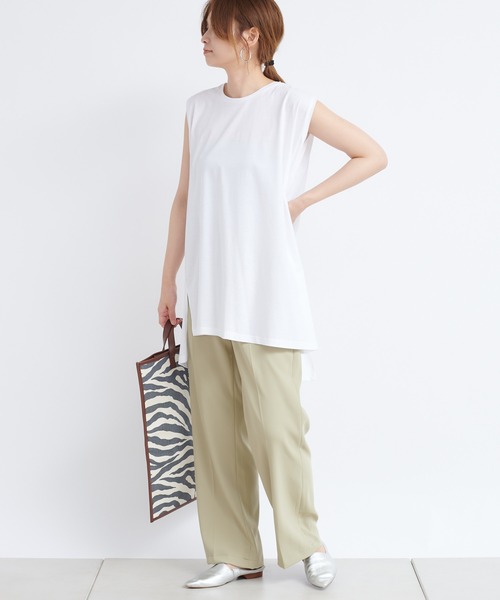 DouDou（ドゥドゥ）の「Wサテンストレートセンプレパンツ（その他パンツ・レディース・ブラック/ピンク/グリーン系その他・38/36）」の13枚目の写真