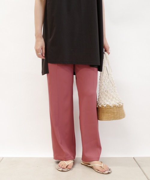 DouDou（ドゥドゥ）の「Wサテンストレートセンプレパンツ（その他パンツ・レディース・ブラック/ピンク/グリーン系その他・38/36）」の19枚目の写真