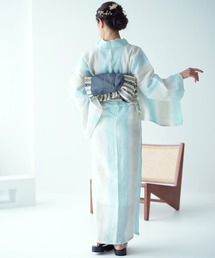 utatane（ウタタネ）の「近江ちぢみ 本麻浴衣3点セット 水色