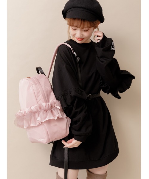 Honey Salon ボリュームフリルリュック ピンク Honey Salon（ハニーサロン）の「ボリュームフリルリュック
