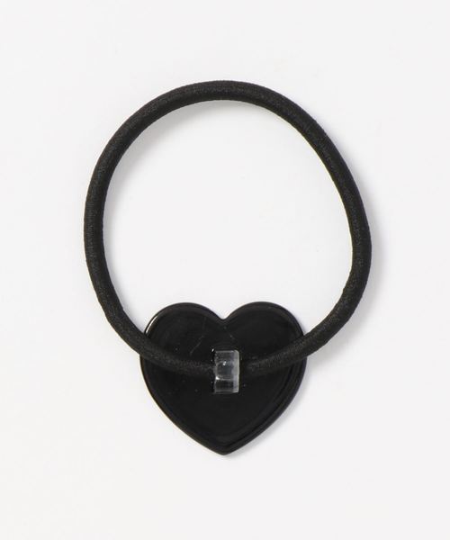 repipi armario（レピピ アルマリオ）の「ハートプレートヘアゴム71（ヘアゴム・レディース・ブラック/ベージュ/レッド・FREE）」の4枚目の写真