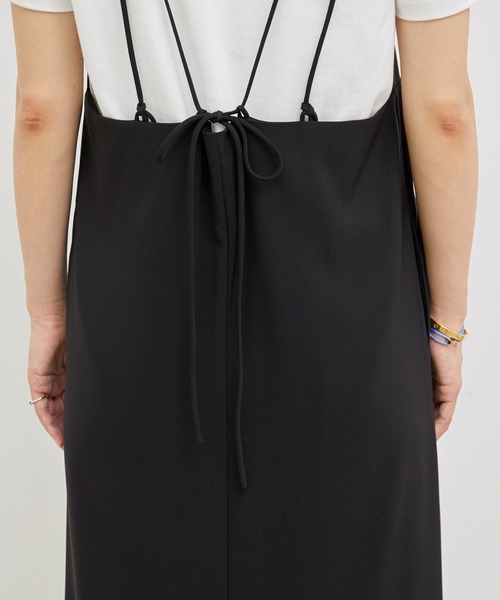ADAM ET ROPE'（アダムエロペ）の「カシュクールキャミワンピース（ワンピース・レディース・ブラック/キナリ・FREE）」の12枚目の写真