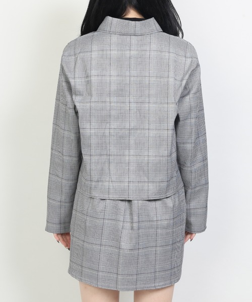 WC(ダブル シー)の「WC/【2点セット】グレンチェックロングスリーブセットアップ(シャツ/ブラウス・レディース・ブラウン/ブラック・FREE)」の6枚目の写真