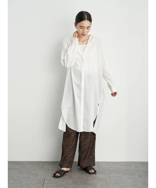 AMERICAN HOLIC（アメリカンホリック）の「カルゼボイルバックギャザーワンピース　＊（ワンピース・レディース・オフホワイト/ブラウン/チャコールグレー/ホワイト系その他6・FREE）」の9枚目の写真