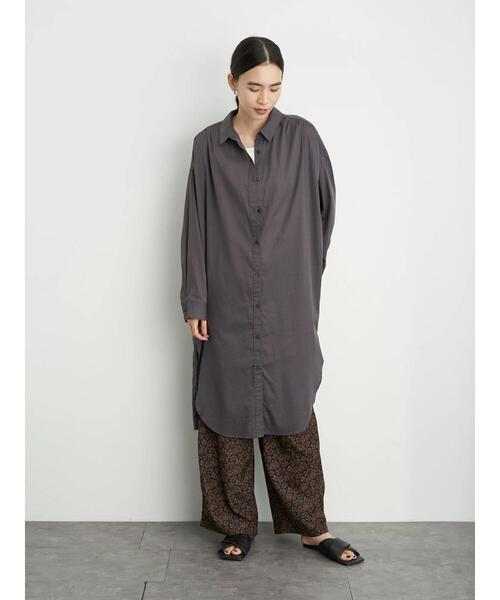 AMERICAN HOLIC（アメリカンホリック）の「カルゼボイルバックギャザーワンピース　＊（ワンピース・レディース・オフホワイト/ブラウン/チャコールグレー/ホワイト系その他6・FREE）」の10枚目の写真