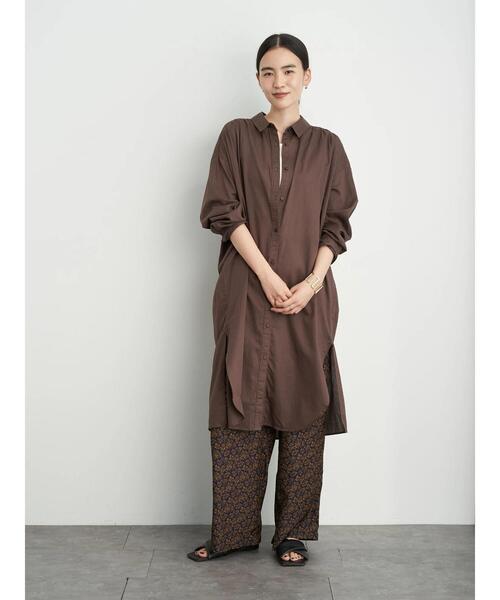 AMERICAN HOLIC（アメリカンホリック）の「カルゼボイルバックギャザーワンピース　＊（ワンピース・レディース・オフホワイト/ブラウン/チャコールグレー/ホワイト系その他6・FREE）」の11枚目の写真