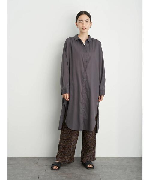 AMERICAN HOLIC（アメリカンホリック）の「カルゼボイルバックギャザーワンピース　＊（ワンピース・レディース・オフホワイト/ブラウン/チャコールグレー/ホワイト系その他6・FREE）」の16枚目の写真