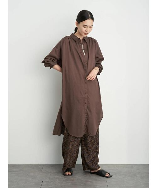 AMERICAN HOLIC（アメリカンホリック）の「カルゼボイルバックギャザーワンピース　＊（ワンピース・レディース・オフホワイト/ブラウン/チャコールグレー/ホワイト系その他6・FREE）」の19枚目の写真