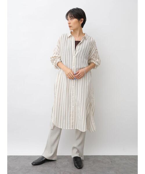 AMERICAN HOLIC（アメリカンホリック）の「カルゼボイルバックギャザーワンピース　＊（ワンピース・レディース・オフホワイト/ブラウン/チャコールグレー/ホワイト系その他6・FREE）」の22枚目の写真