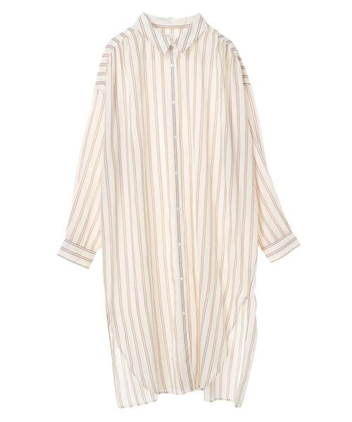 AMERICAN HOLIC（アメリカンホリック）の「カルゼボイルバックギャザーワンピース　＊（ワンピース・レディース・オフホワイト/ブラウン/チャコールグレー/ホワイト系その他6・FREE）」の2枚目の写真