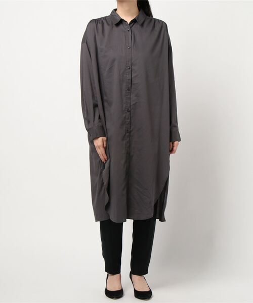 AMERICAN HOLIC（アメリカンホリック）の「カルゼボイルバックギャザーワンピース　＊（ワンピース・レディース・オフホワイト/ブラウン/チャコールグレー/ホワイト系その他6・FREE）」の6枚目の写真