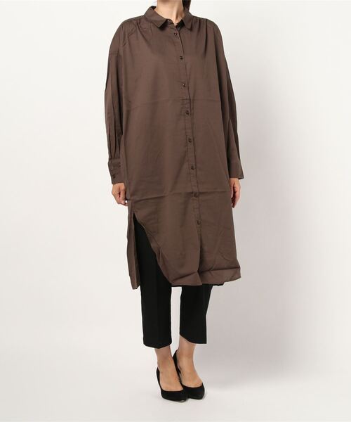 AMERICAN HOLIC（アメリカンホリック）の「カルゼボイルバックギャザーワンピース　＊（ワンピース・レディース・オフホワイト/ブラウン/チャコールグレー/ホワイト系その他6・FREE）」の7枚目の写真