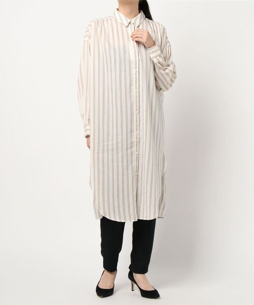 AMERICAN HOLIC（アメリカンホリック）の「カルゼボイルバックギャザーワンピース　＊（ワンピース・レディース・オフホワイト/ブラウン/チャコールグレー/ホワイト系その他6・FREE）」の8枚目の写真