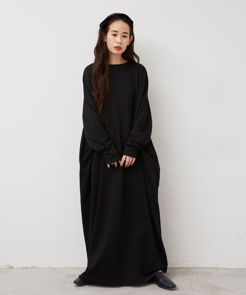 Libra Cue(リブラ キュー)の「Libra ボリュームスウェットワンピース(ワンピース・レディース・ブラック/ブラウン/グレー・FREE)」の18枚目の写真